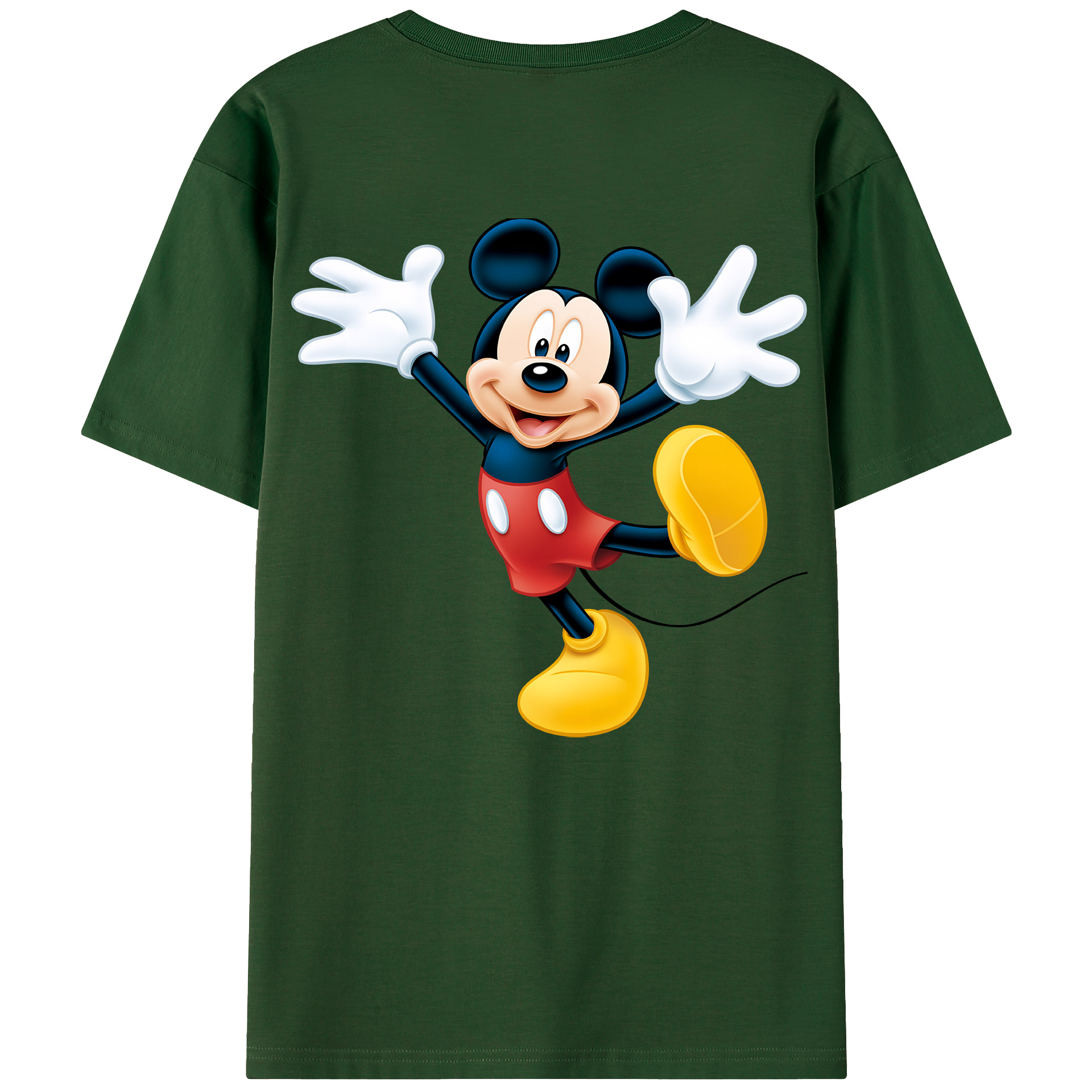 （画像用） ミッキーマウス Mickey Mouse 綿100％半袖Tシャツ（背面プリント）